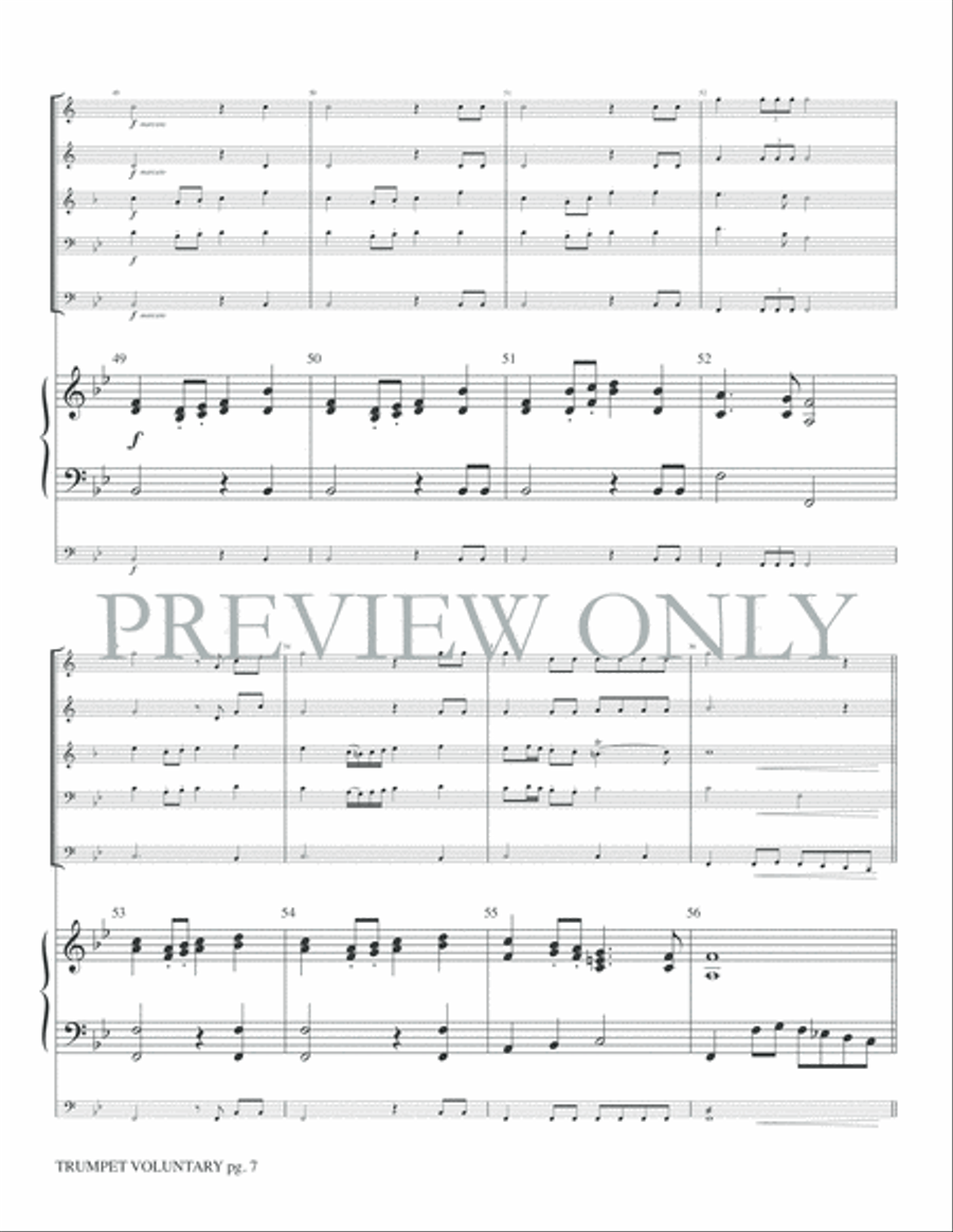 Trumpet Voluntary (Prince of Denmark's March) Brass Ensemble scores gallery preview page 9