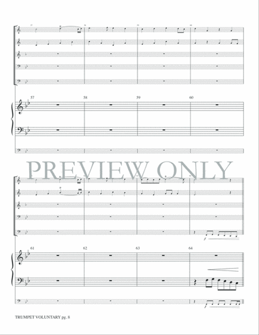 Trumpet Voluntary (Prince of Denmark's March) Brass Ensemble scores gallery preview page 10
