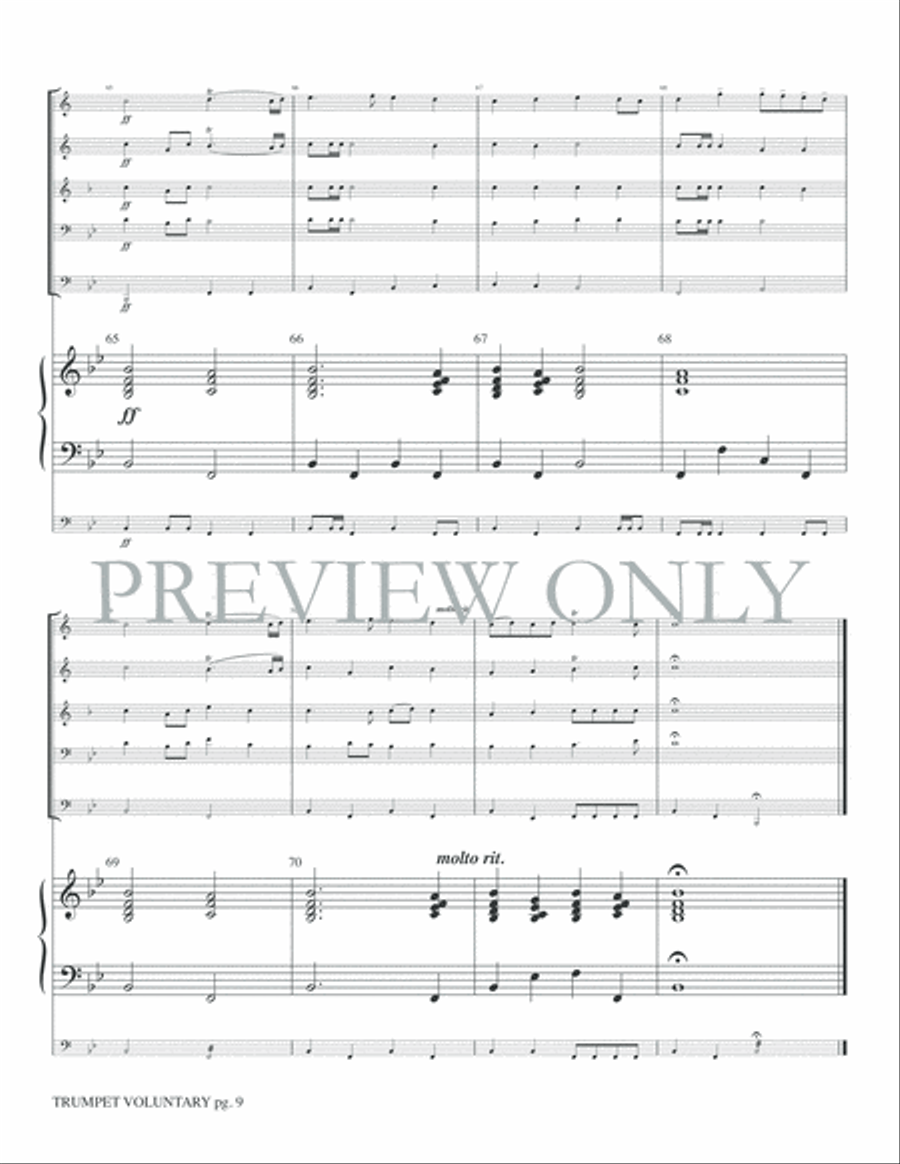 Trumpet Voluntary (Prince of Denmark's March) Brass Ensemble scores gallery preview page 11
