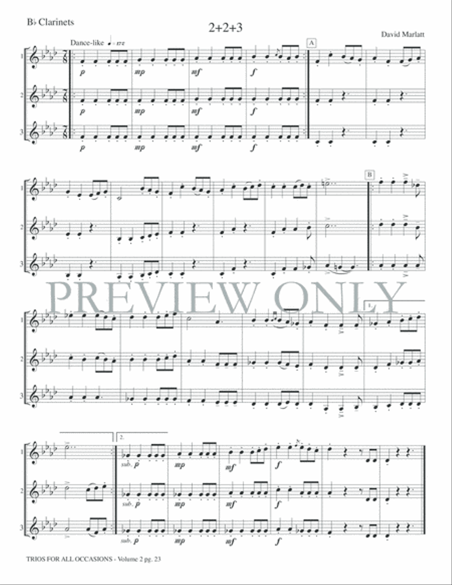 Trios for All Occasions, Volume 2 Small Ensemble scores gallery preview page 25