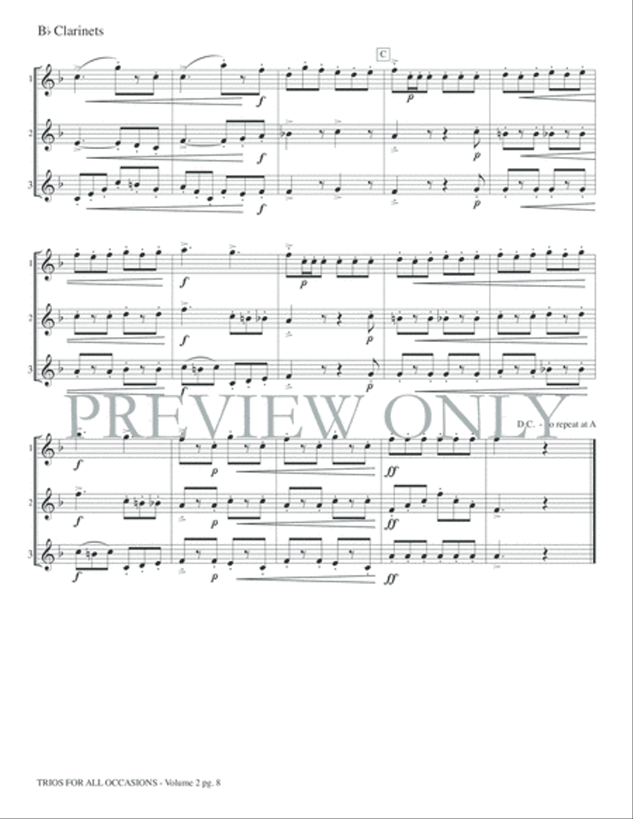 Trios for All Occasions, Volume 2 Small Ensemble scores gallery preview page 10