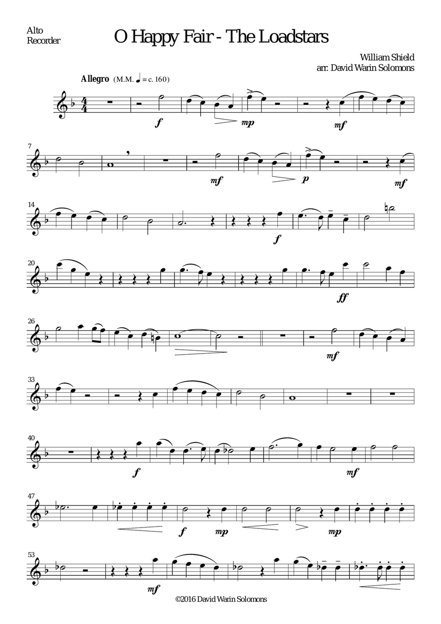 O happy fair - The Loadstars for recorder trio Small Ensemble scores gallery preview page 5