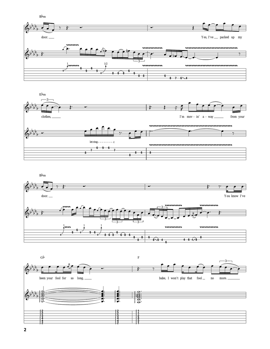 A Fool No More A Fool No More Acoustic Guitar scores gallery preview page 2