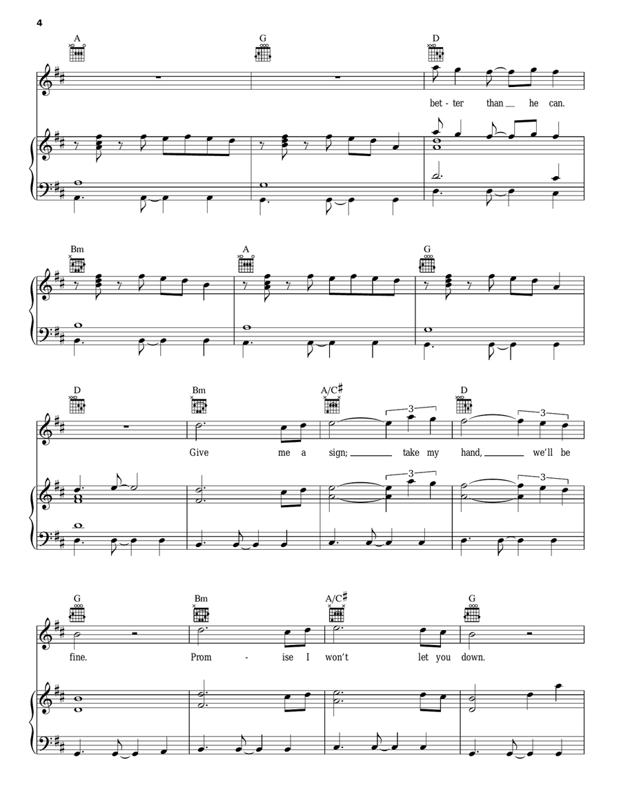 Treat You Better Treat You Better Piano, Vocal, Guitar scores gallery preview page 4