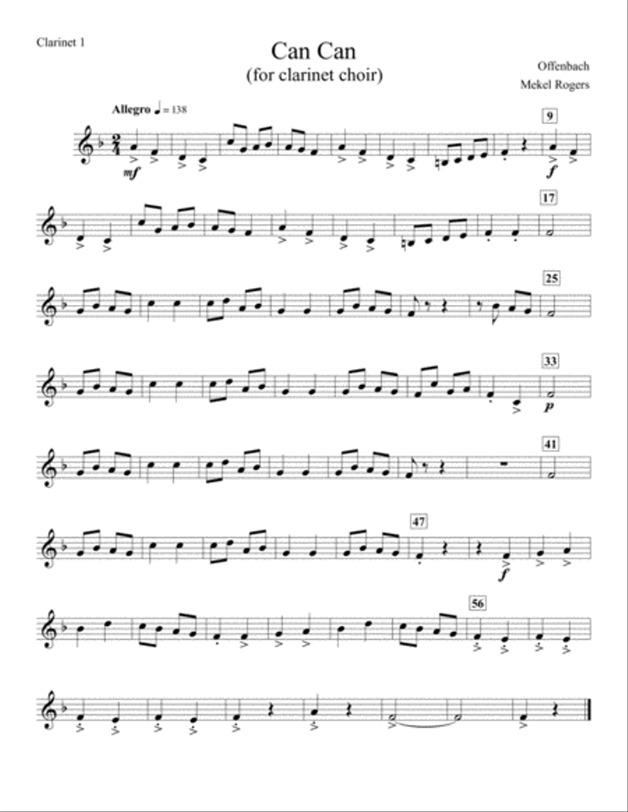 Can Can Woodwind Quartet scores gallery preview page 4