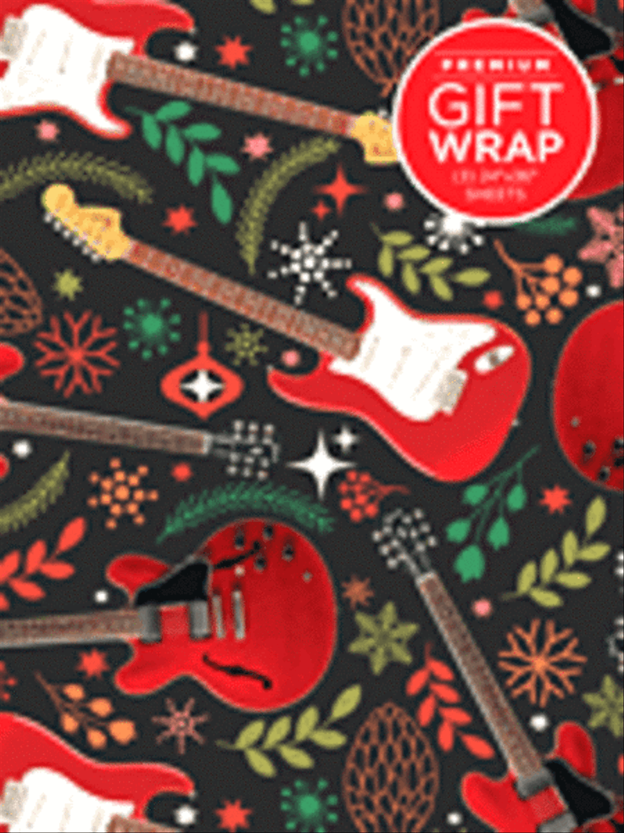 Hal Leonard Wrapping Paper – Red Guitar Theme School and Community scores gallery preview page 1