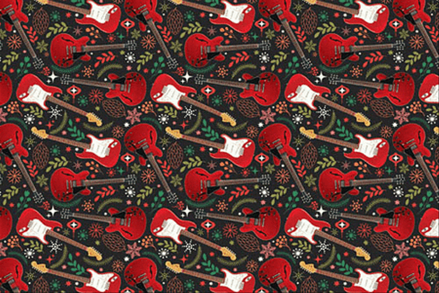 Hal Leonard Wrapping Paper – Red Guitar Theme School and Community scores gallery preview page 2