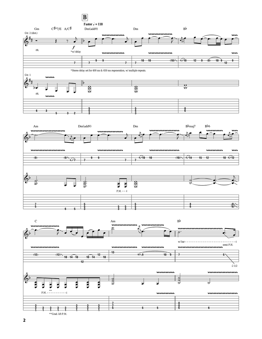 Dystopian Overture Acoustic Guitar scores gallery preview page 2