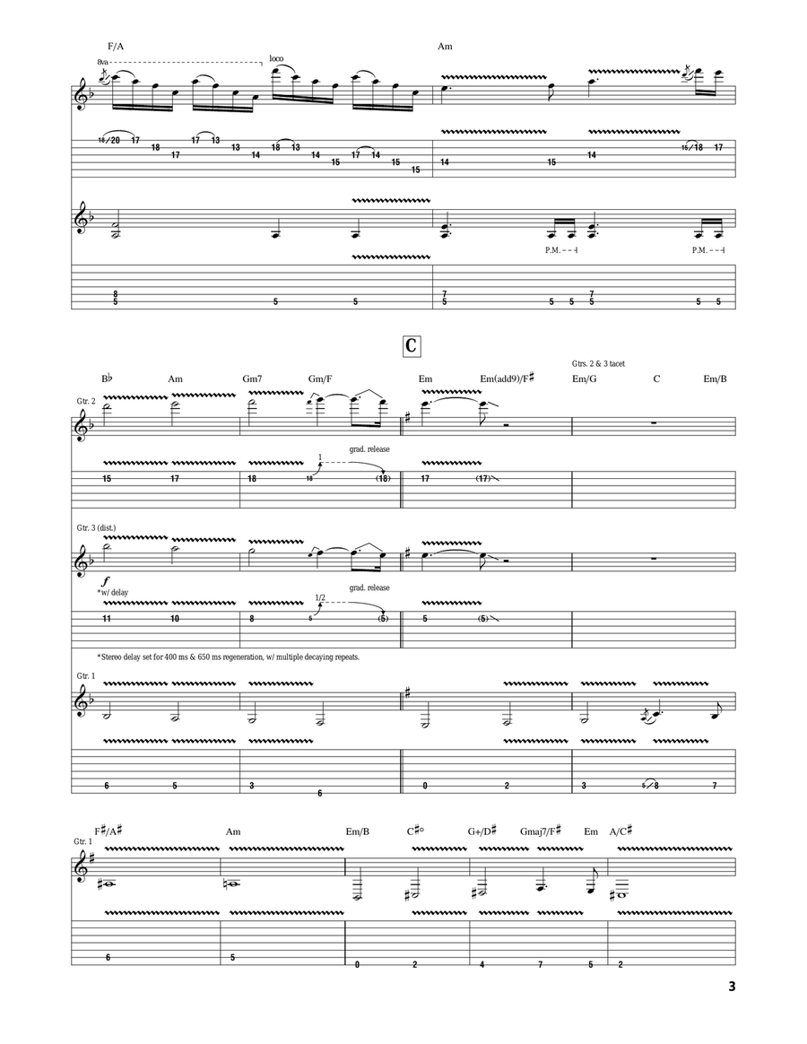 Dystopian Overture Acoustic Guitar scores gallery preview page 3