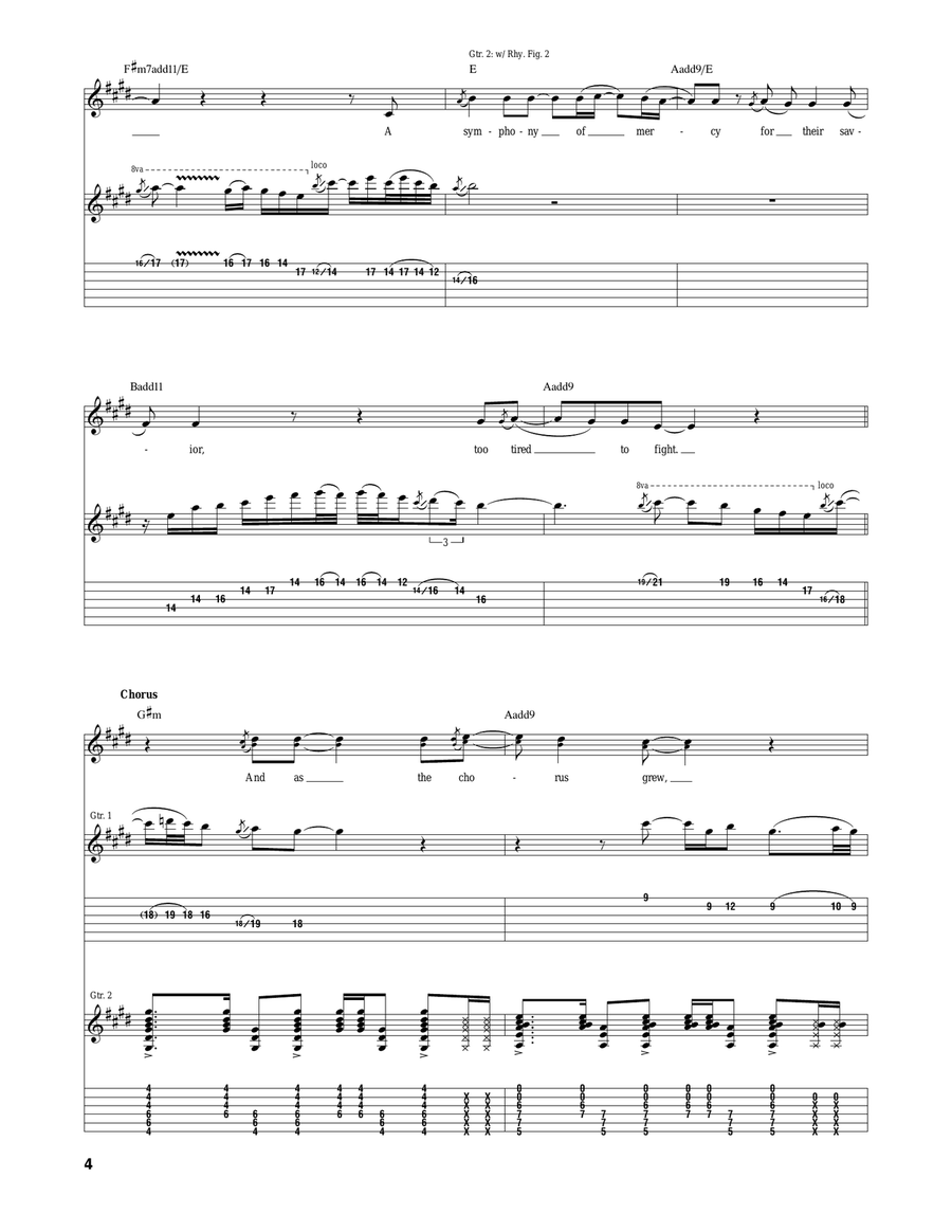 Hymn Of A Thousand Voices Acoustic Guitar scores gallery preview page 4