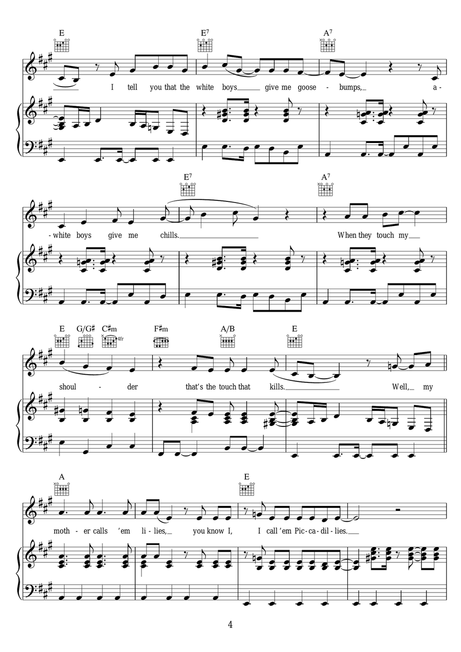 Black Boys (from 'Hair') Black Boys (from 'Hair') Piano, Vocal, Guitar scores gallery preview page 4