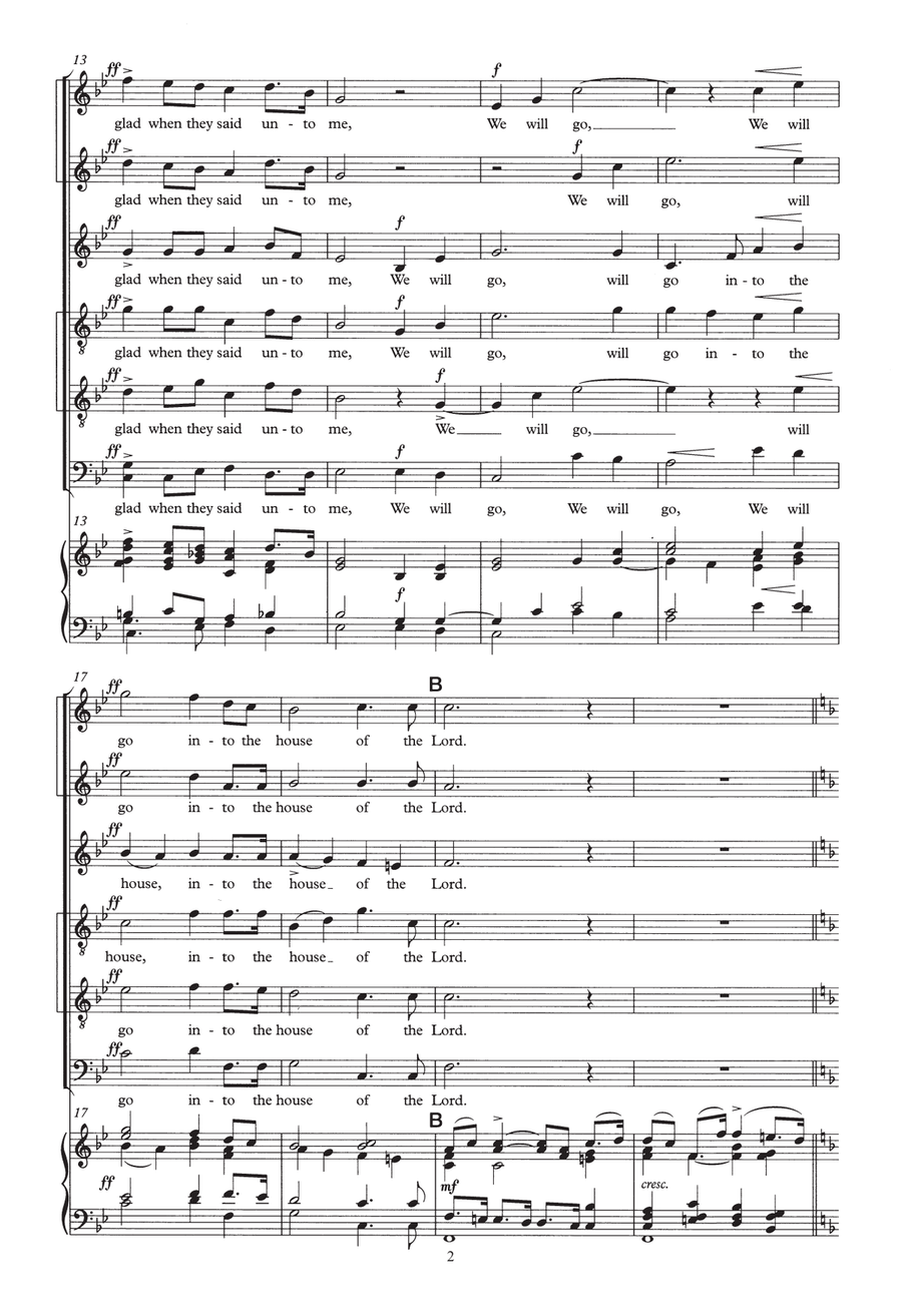 I Was Glad When They Said Unto Me Piano, Vocal, Guitar scores gallery preview page 2
