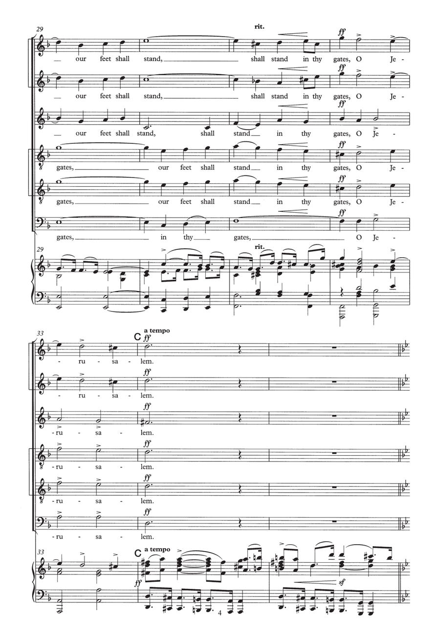 I Was Glad When They Said Unto Me Piano, Vocal, Guitar scores gallery preview page 4