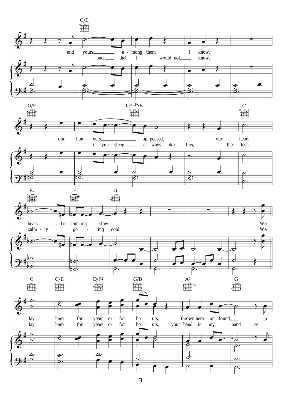 In A Week In A Week Piano, Vocal, Guitar scores gallery preview page 3