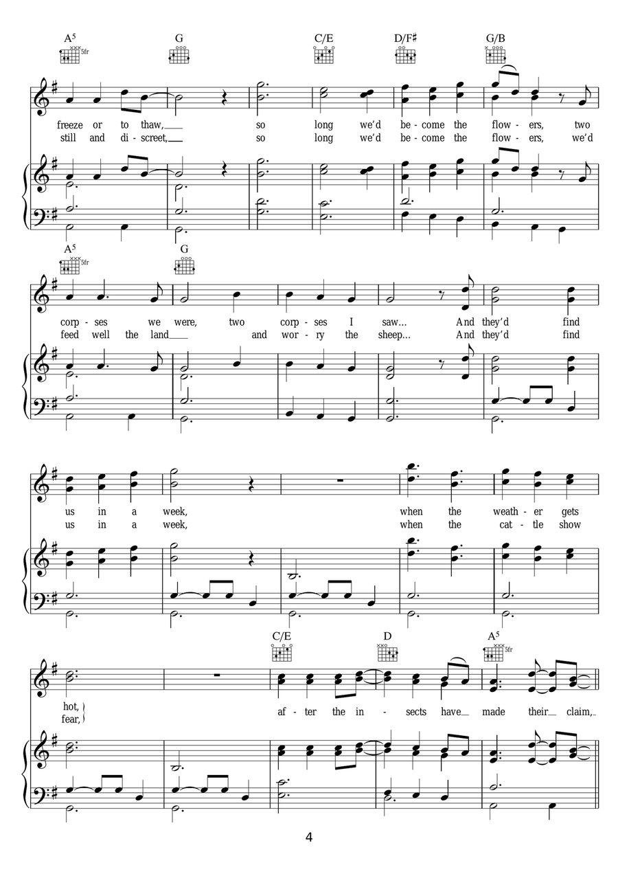 In A Week In A Week Piano, Vocal, Guitar scores gallery preview page 4