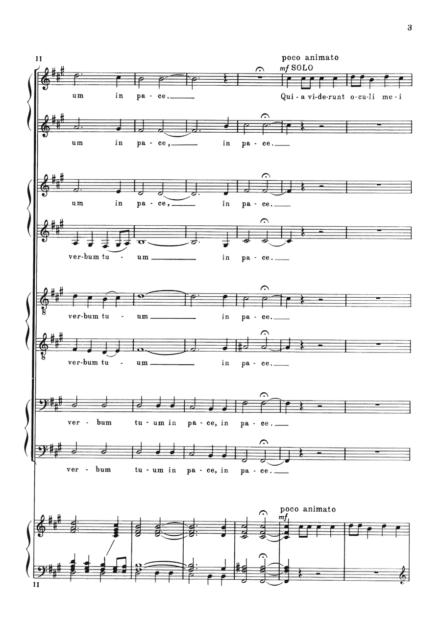 Nunc Dimittis Nunc Dimittis Piano, Vocal, Guitar scores gallery preview page 3
