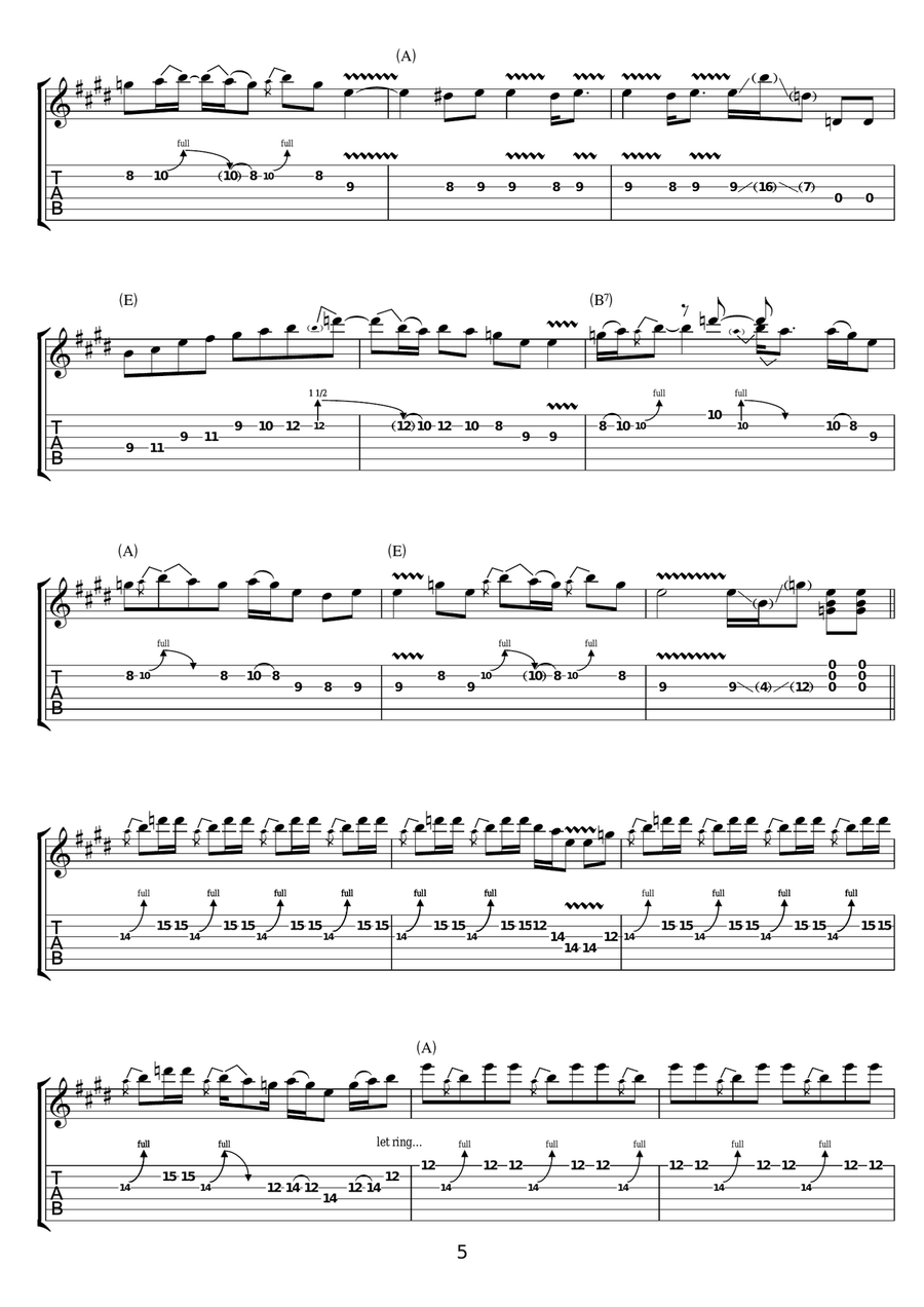 Messin' With The Kid Messin' With The Kid Guitar Tablature scores gallery preview page 5
