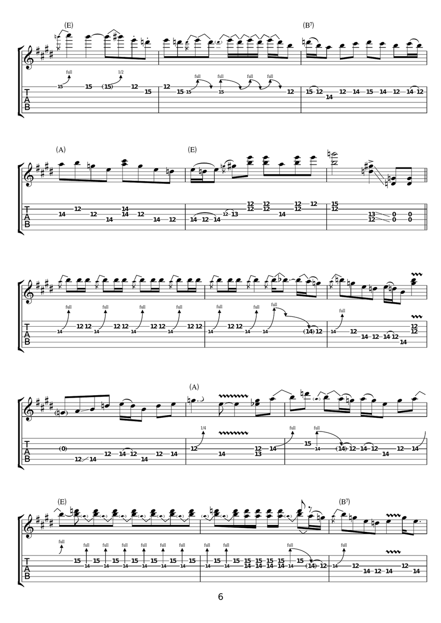 Messin' With The Kid Messin' With The Kid Guitar Tablature scores gallery preview page 6