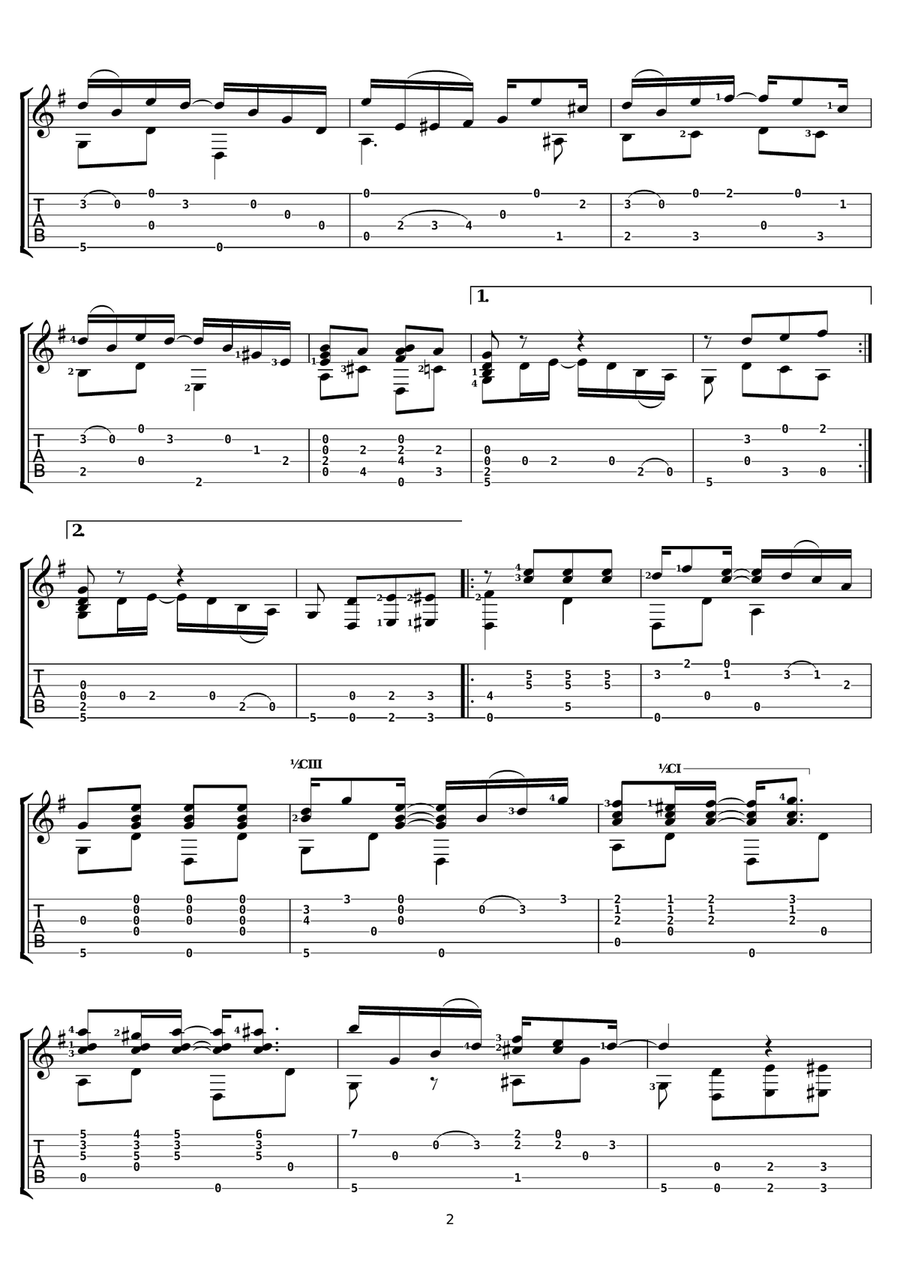 Sunflower Slow Drag Sunflower Slow Drag Electric Guitar scores gallery preview page 2