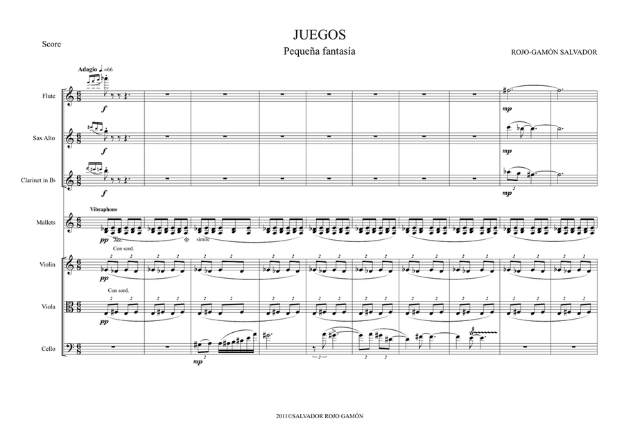 JUEGOS For ensemble JUEGOS For ensemble Chamber Orchestra scores gallery preview page 3