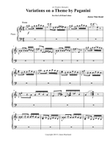 Paganini Variations for the left hand alone