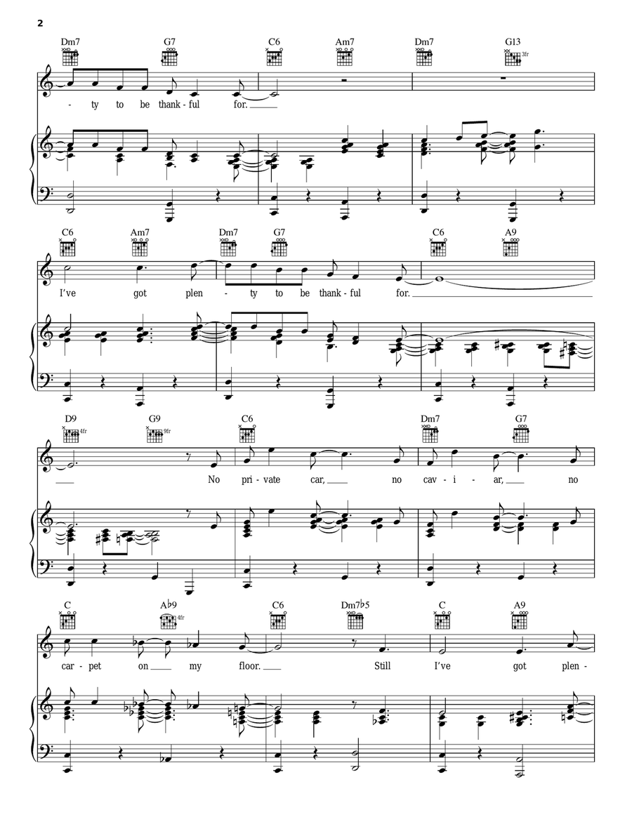 Plenty To Be Thankful For Piano, Vocal, Guitar scores gallery preview page 2