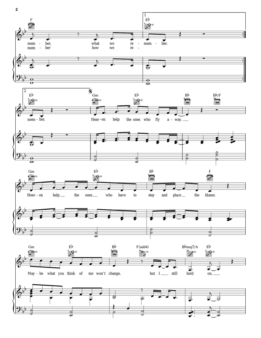 Old Days Old Days Piano, Vocal, Guitar scores gallery preview page 2
