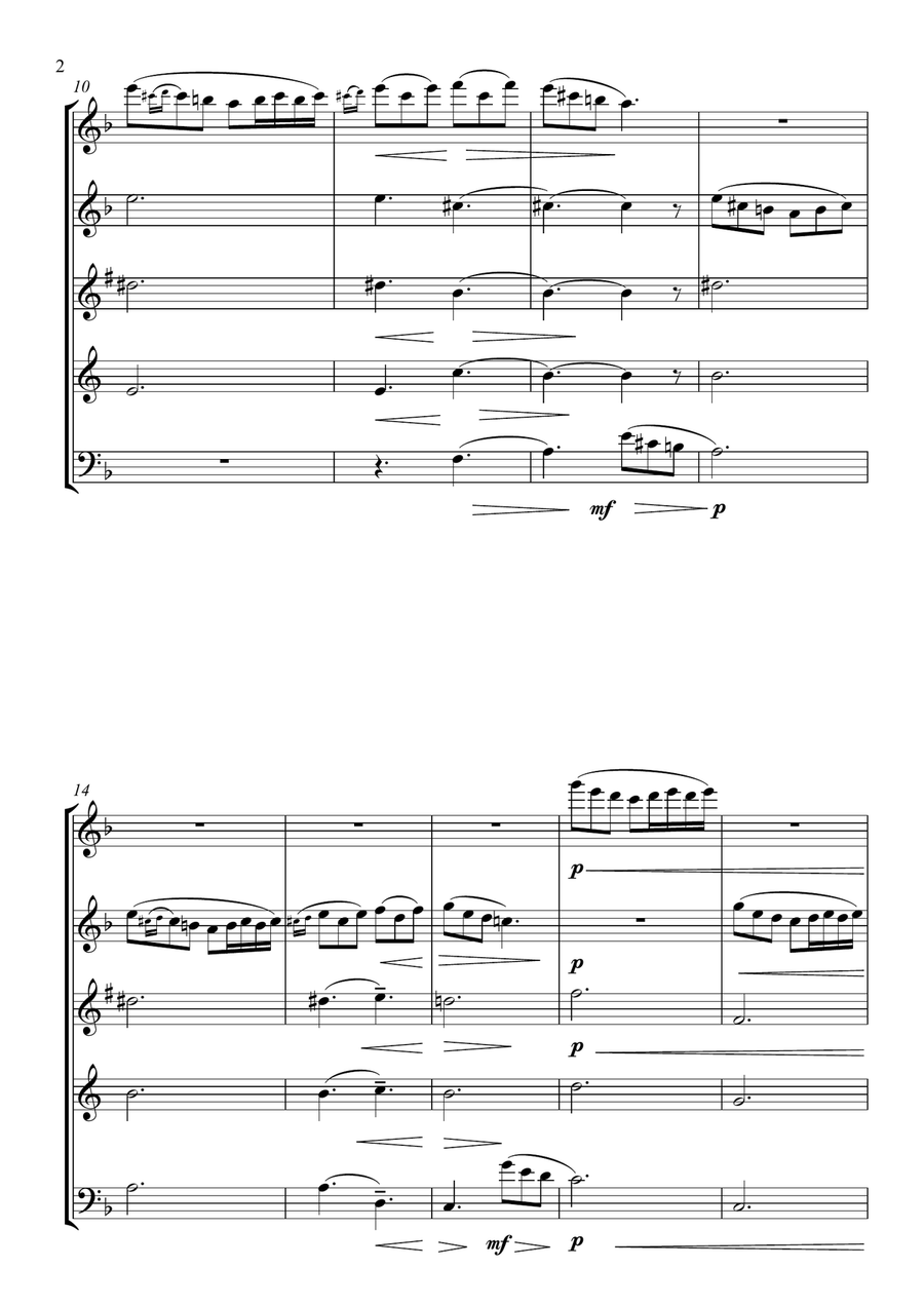 Peer Gynt Suite, No. 1, Op. 46 Woodwind Quintet scores gallery preview page 3