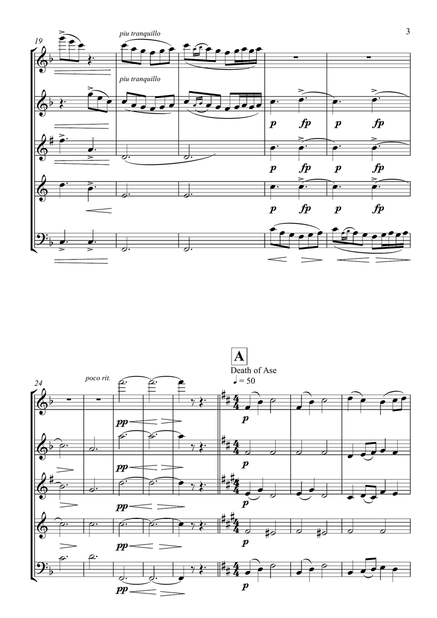 Peer Gynt Suite, No. 1, Op. 46 Woodwind Quintet scores gallery preview page 4