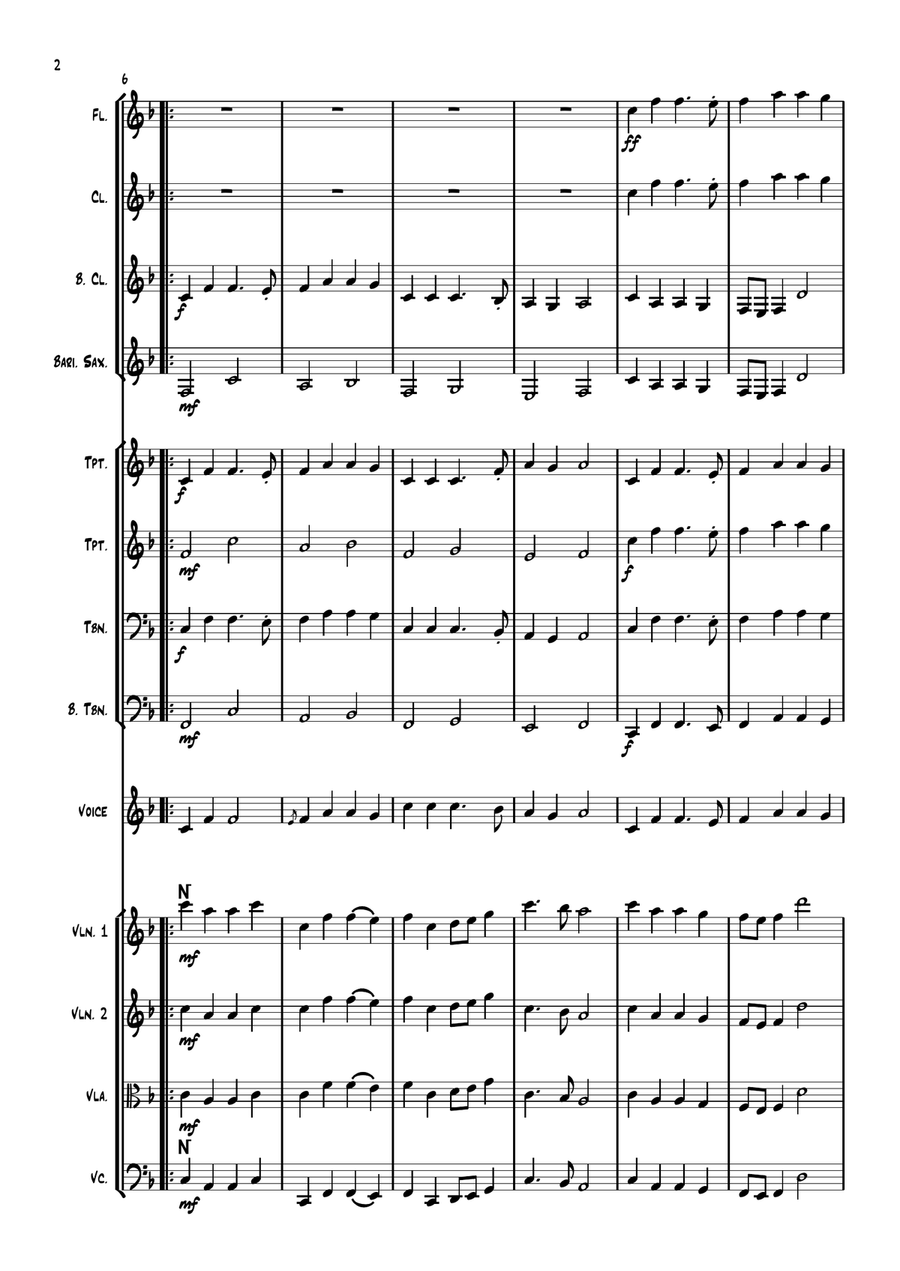 Hark The Herald Angels Sing Unison Choir scores gallery preview page 2