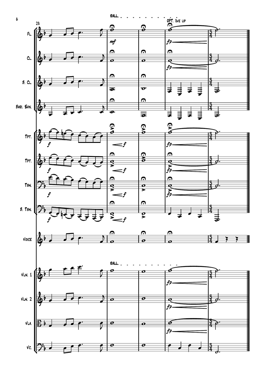 Hark The Herald Angels Sing Unison Choir scores gallery preview page 6