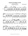 Sonata K381, second movement, for piano solo