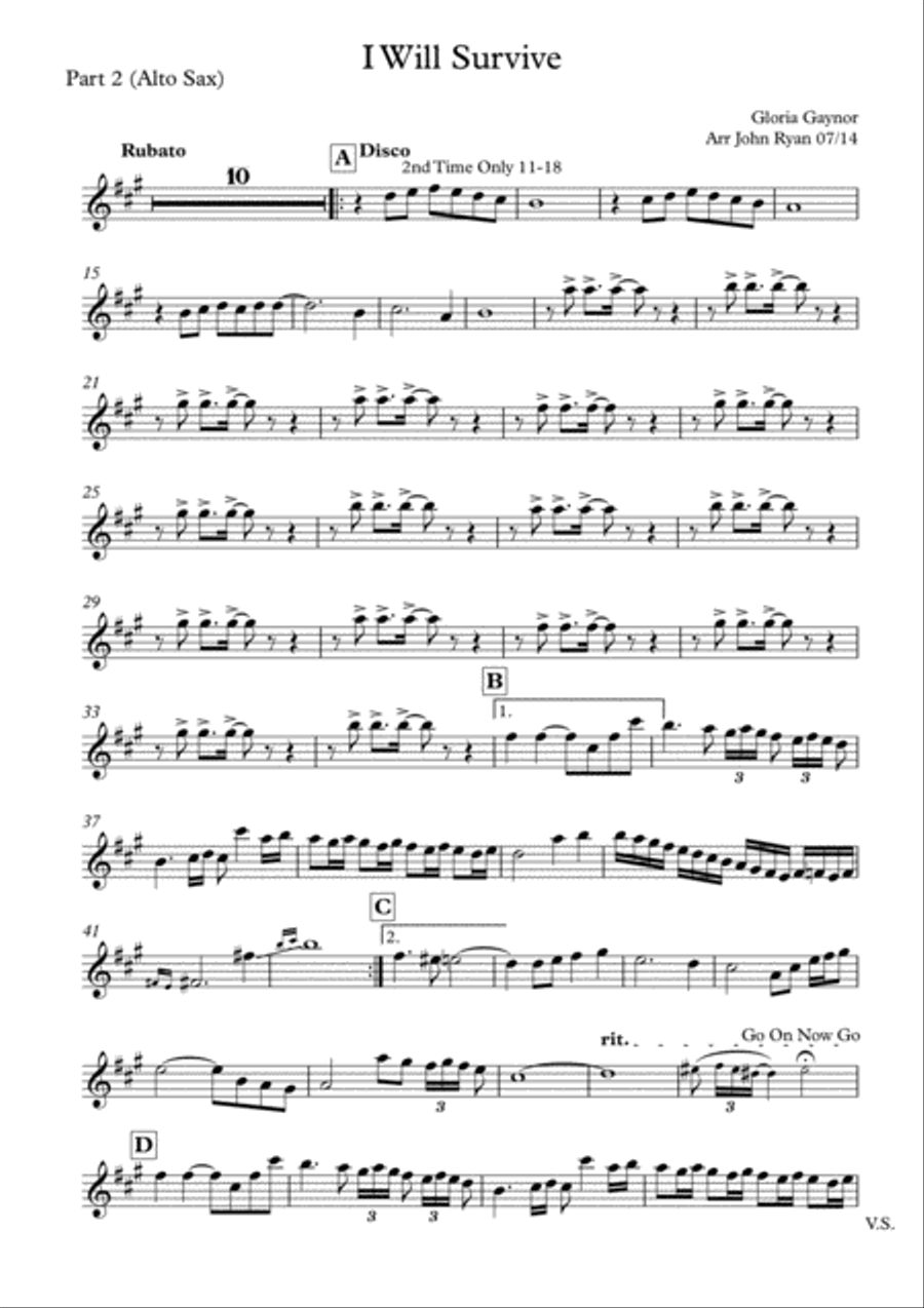 I Will Survive Tenor Saxophone scores gallery preview page 3