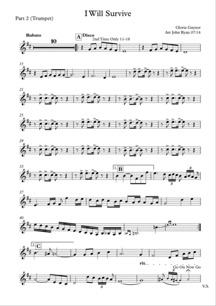 I Will Survive Tenor Saxophone scores gallery preview page 5