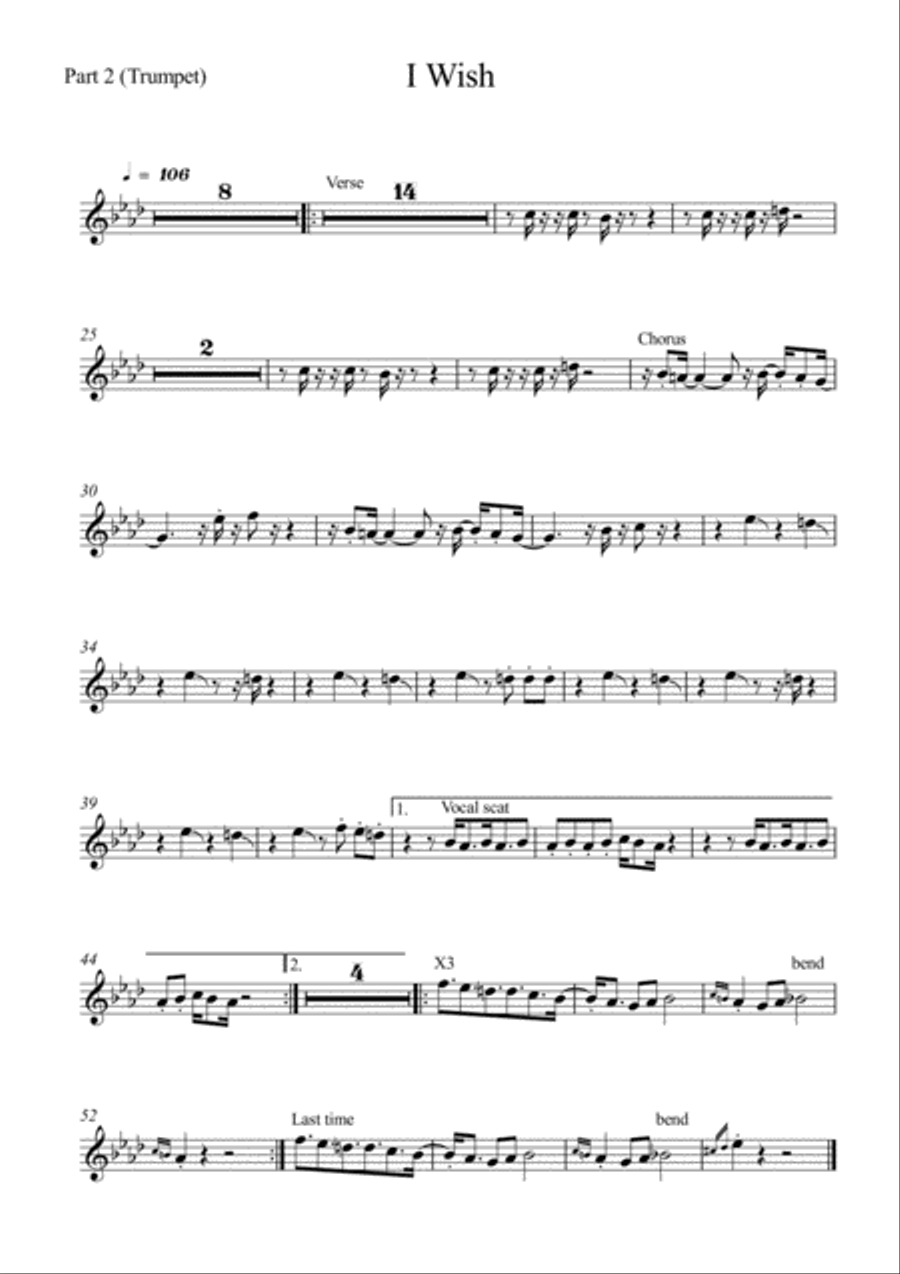 I Wish Tenor Saxophone scores gallery preview page 3