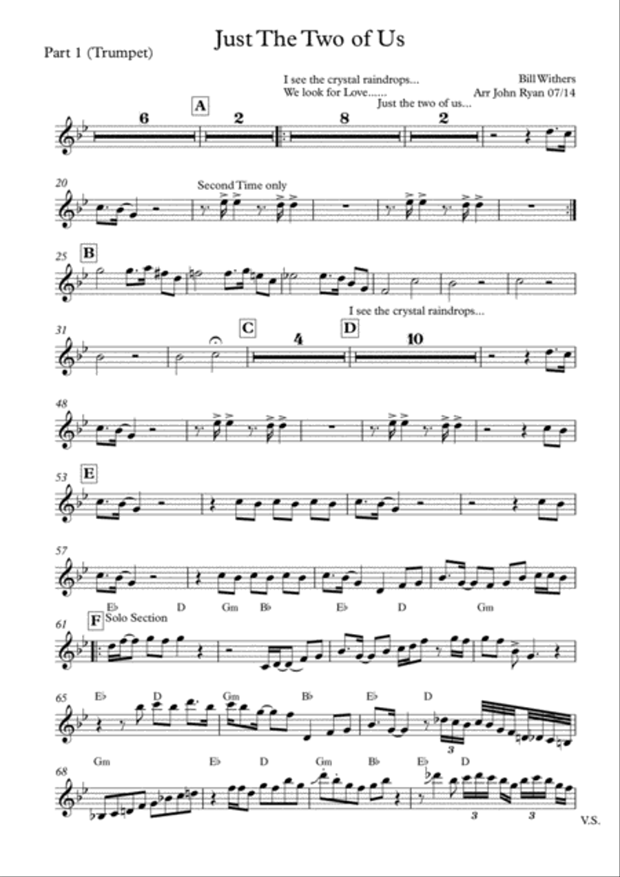 Just The Two Of Us Tenor Saxophone scores gallery preview page 1