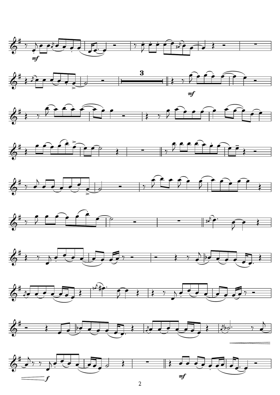 Don't Go Breaking My Heart Trumpet Solo scores gallery preview page 2