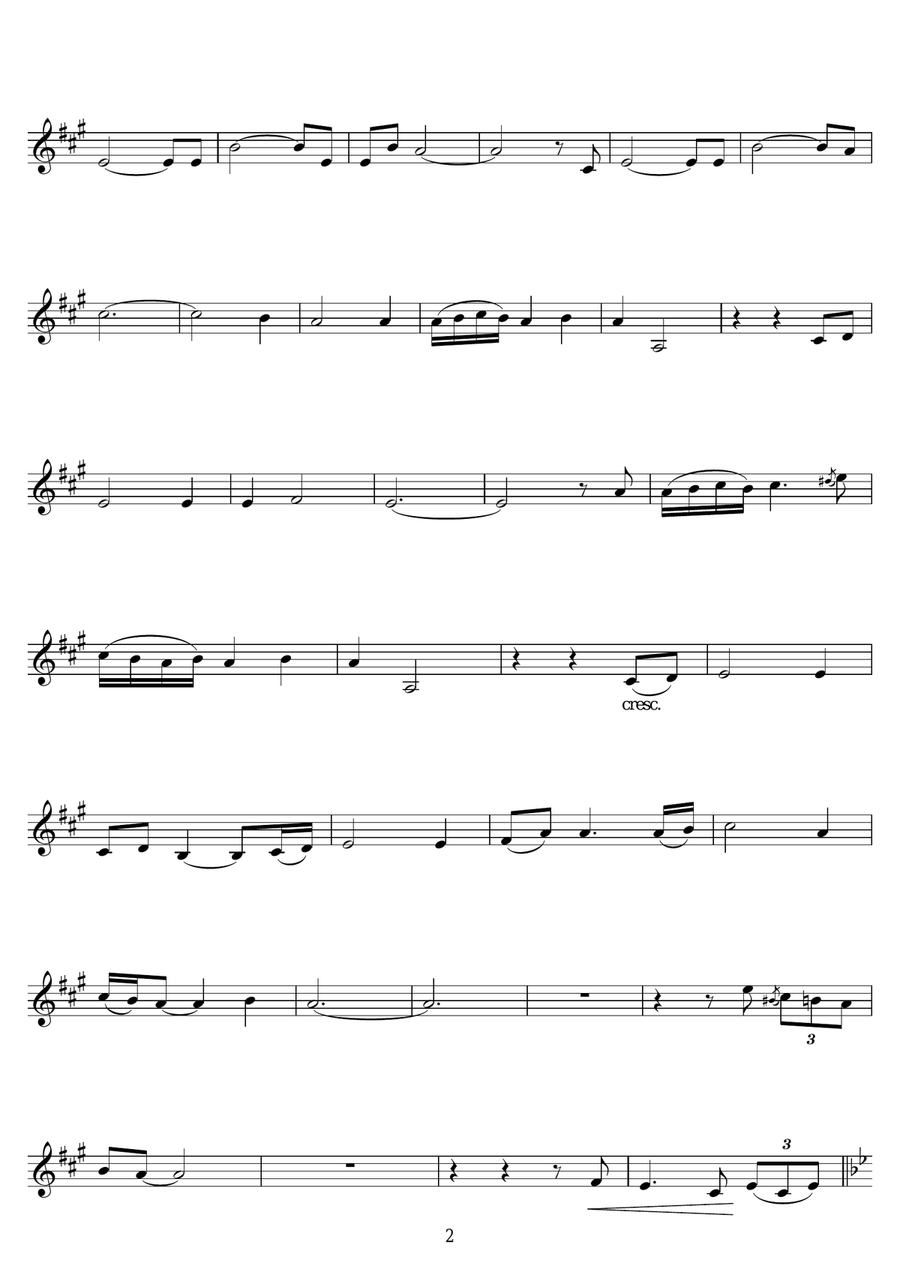 His Eye Is On The Sparrow Trumpet Solo scores gallery preview page 2