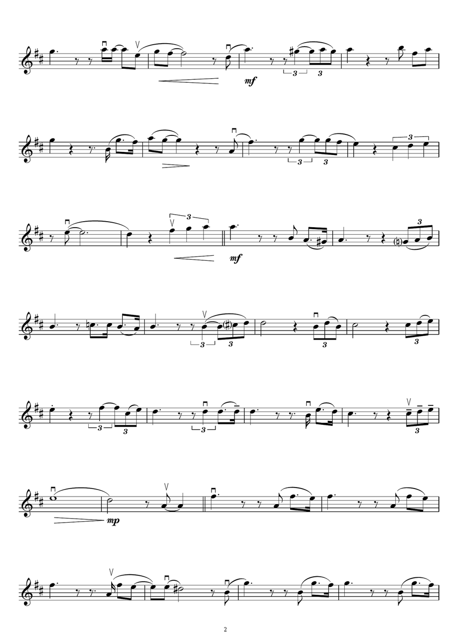 My Way My Way Violin Solo scores gallery preview page 2