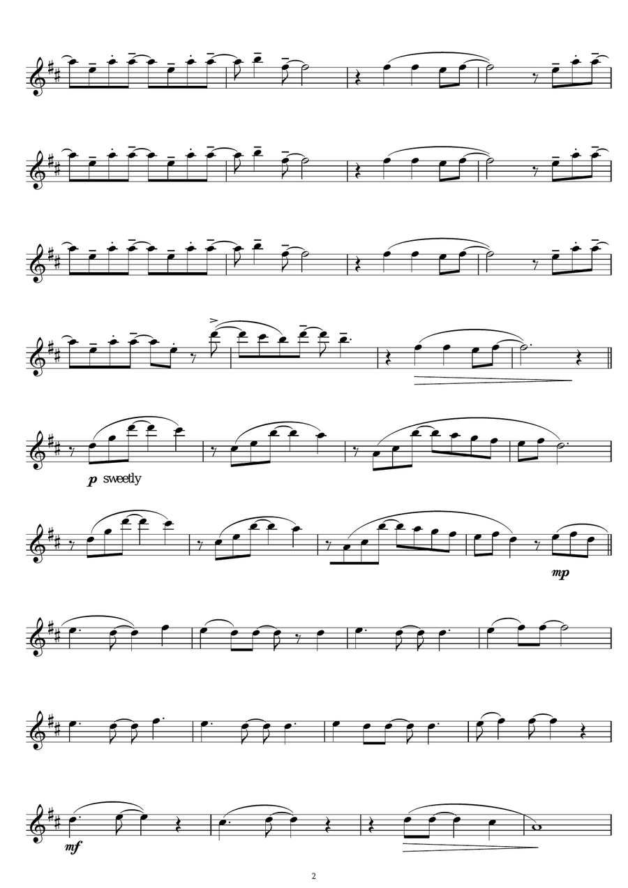 Time After Time Time After Time Tenor Saxophone scores gallery preview page 2