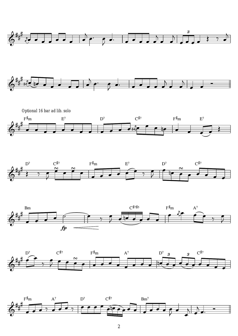 Wade In The Water Wade In The Water Tenor Saxophone scores gallery preview page 2