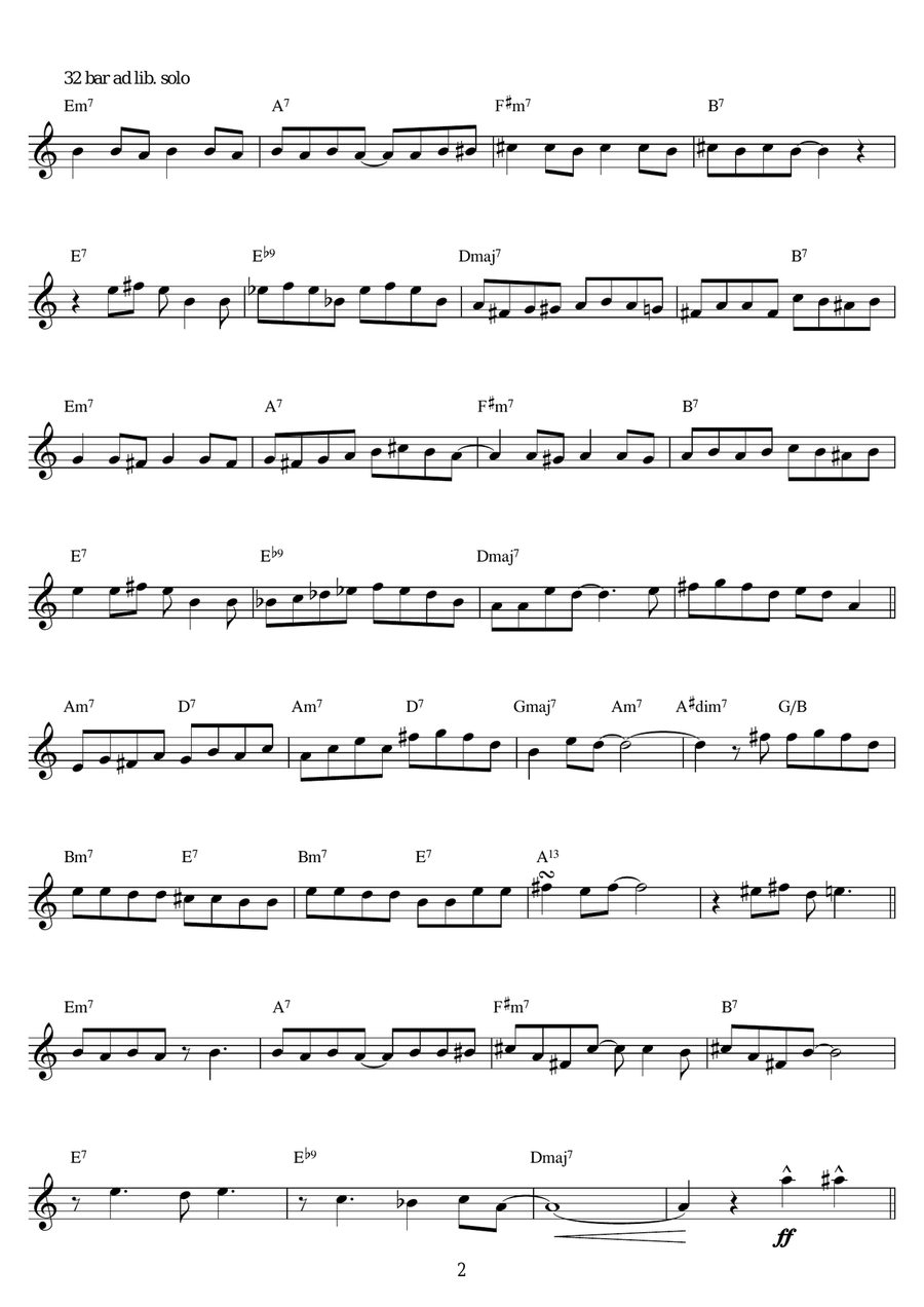 Satin Doll Satin Doll Tenor Saxophone scores gallery preview page 2