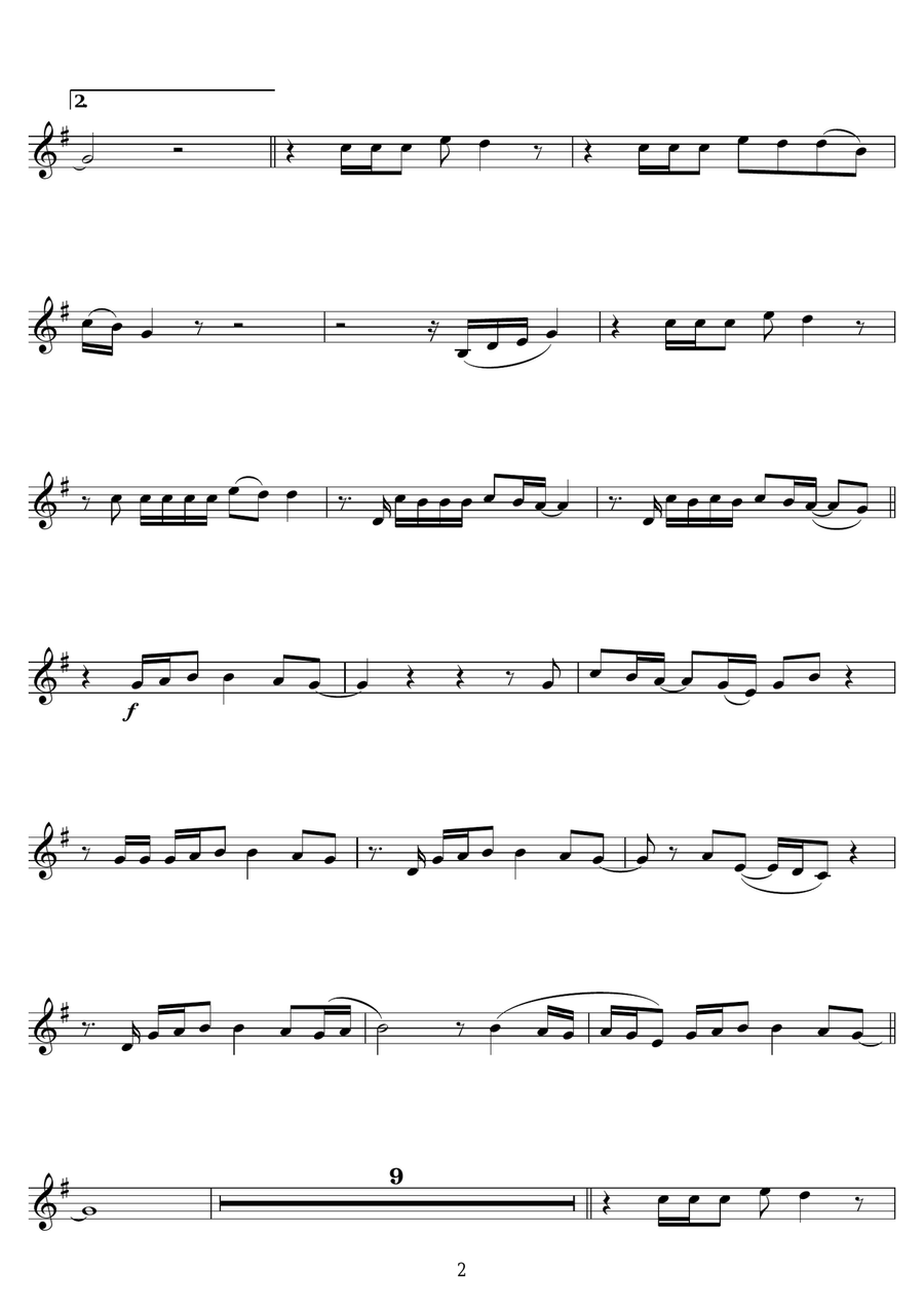(Something Inside) So Strong Trumpet Solo scores gallery preview page 2