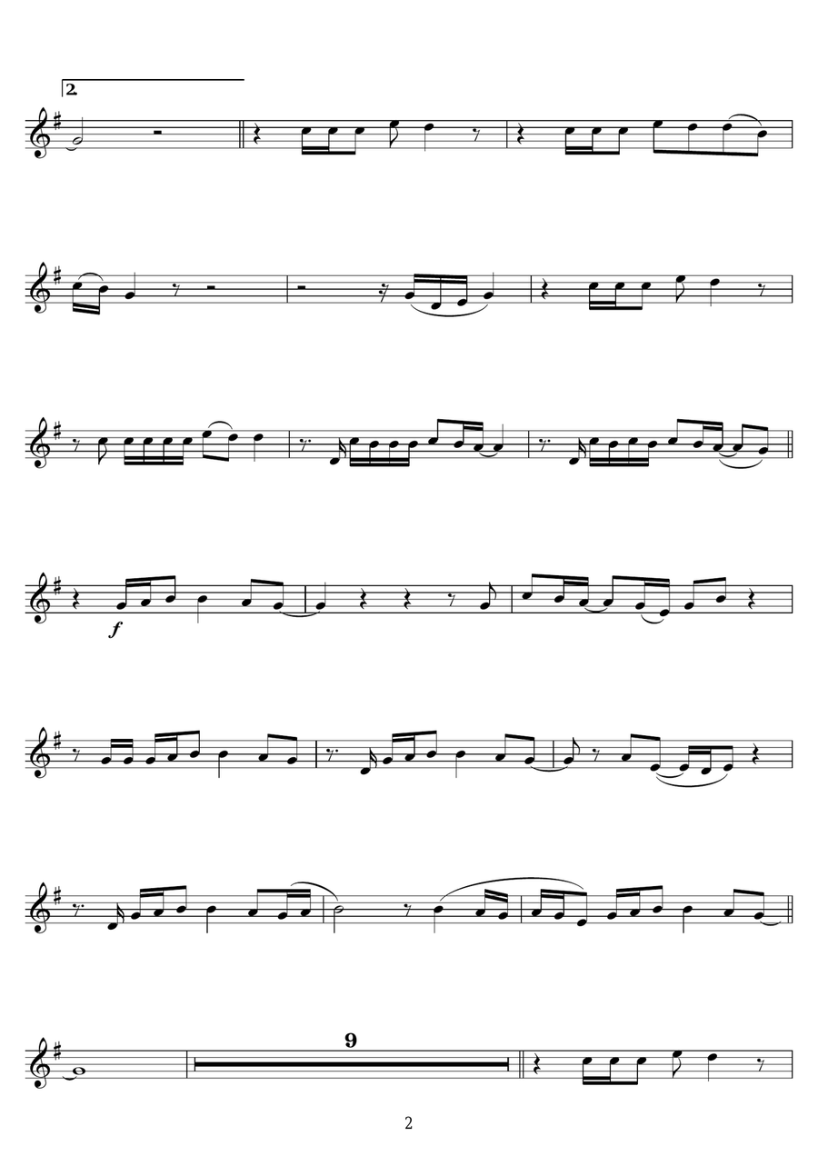(Something Inside) So Strong Tenor Saxophone scores gallery preview page 2