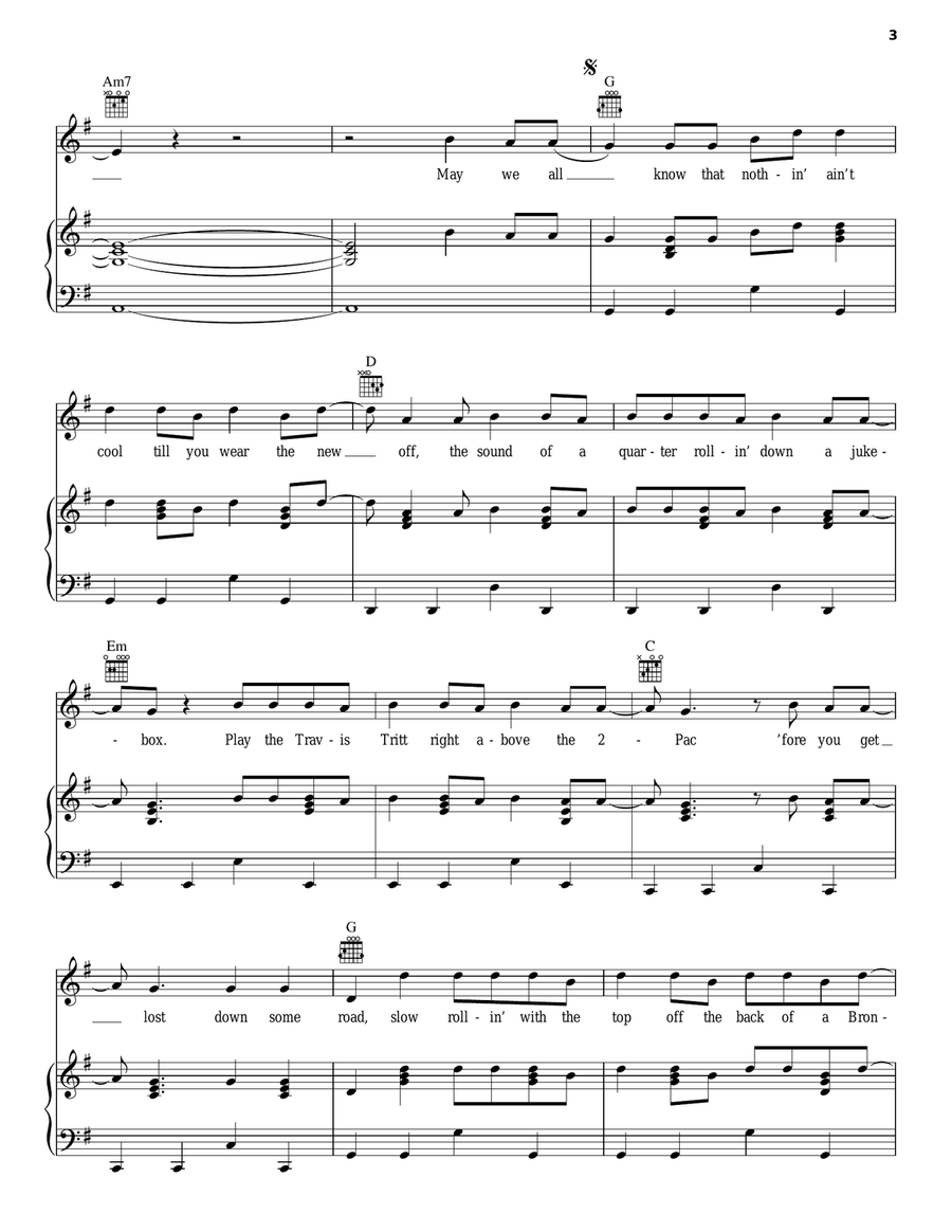 May We All May We All Piano, Vocal, Guitar scores gallery preview page 3