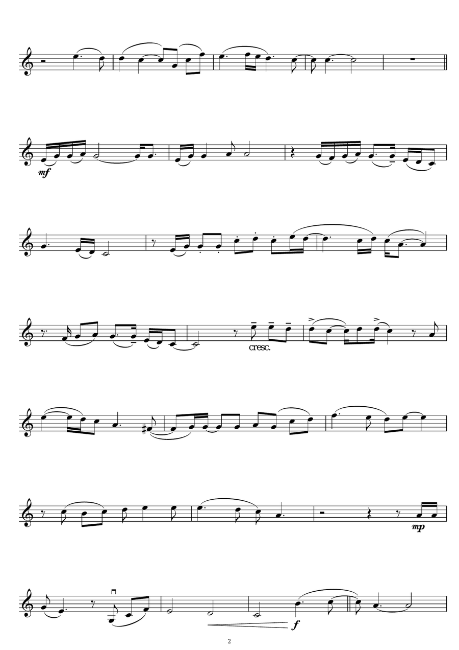 Come What May (from Moulin Rouge) Violin Solo scores gallery preview page 2