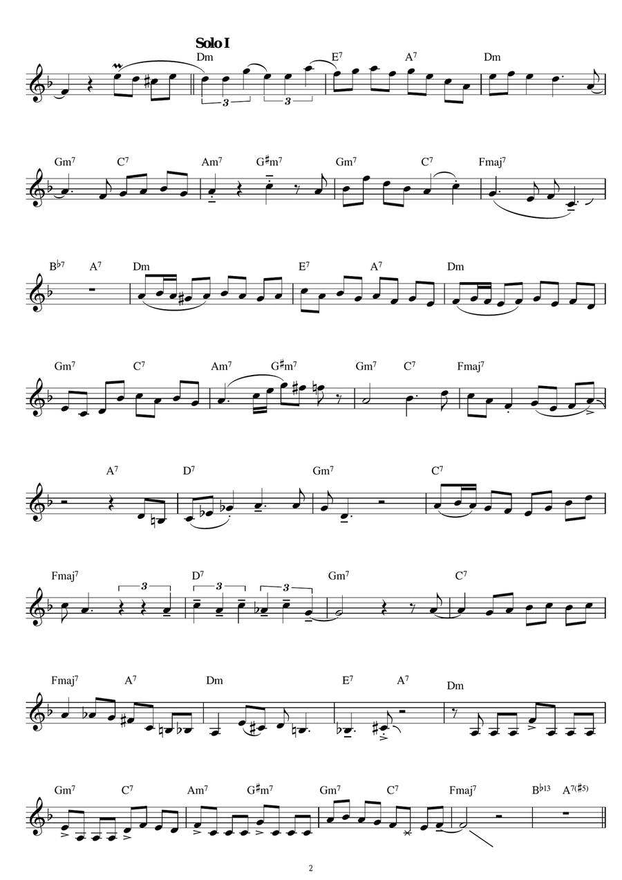 Lullaby Of Birdland Lullaby Of Birdland Trumpet Solo scores gallery preview page 2
