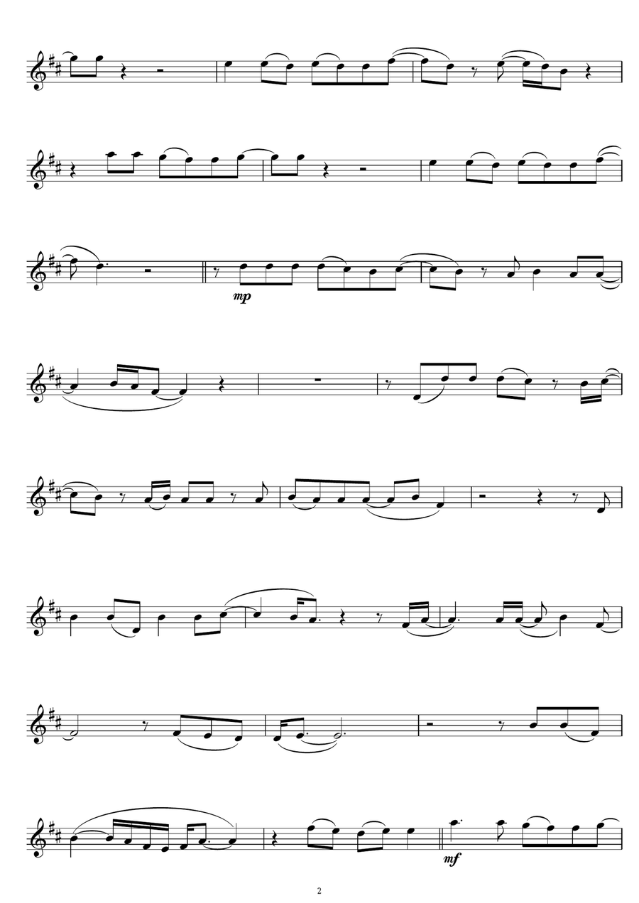 Private Number Private Number Tenor Saxophone scores gallery preview page 2