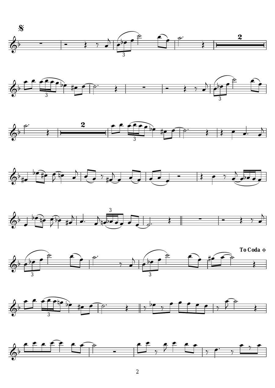 A Night In Tunisia A Night In Tunisia Tenor Saxophone scores gallery preview page 2