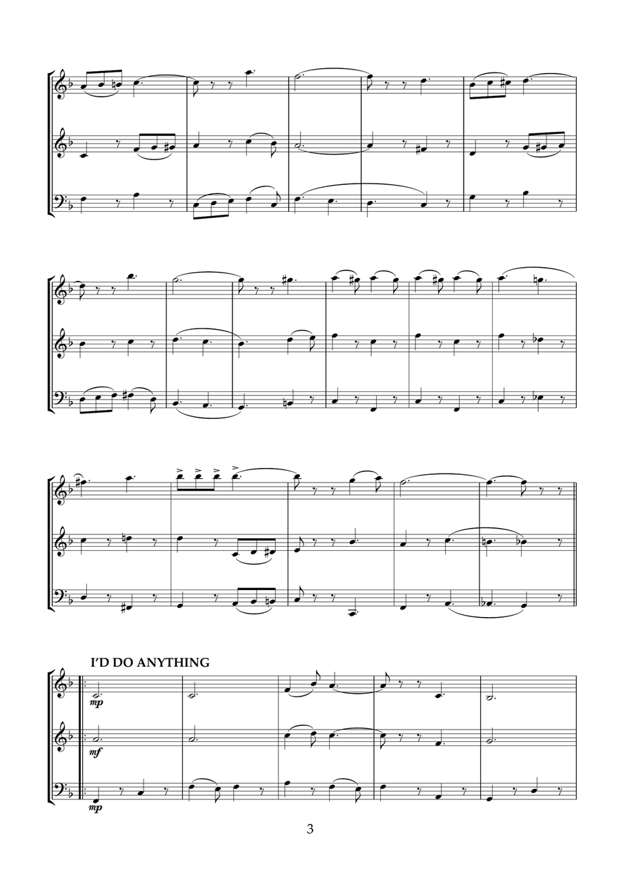 Consider Yourself (from Oliver!) Violin Solo scores gallery preview page 3